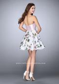 Picture of: Short Strapless Floral Dress with Open Back in Print, Style: 24506, Back Picture