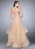 Picture of: Beaded A-line Prom Dress with a Tiered Tulle Skirt in Nude, Style: 24517, Detail Picture 4