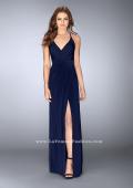 Picture of: Gathered Beaded Jersey Dress with Envelope Skit in Blue, Style: 24539, Detail Picture 1