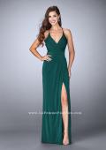 Picture of: Gathered Beaded Jersey Dress with Envelope Skit in Green, Style: 24539, Detail Picture 2