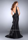 Picture of: Mermaid Prom Dress with Deep V Neckline and Ruffles in Black, Style: 24555, Main Picture