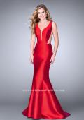 Picture of: Mermaid Prom Dress with Deep V Neckline and Ruffles in Red, Style: 24555, Detail Picture 3