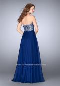 Picture of: Strapless A-line Dress with Beading and Chiffon Skirt in Blue, Style: 24561, Back Picture
