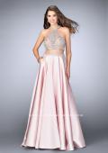 Picture of: Two Piece A-line Prom Gown with Full Satin Skirt in Pink, Style: 24563, Main Picture