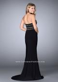 Picture of: Strapless Dress with Beaded Top with Flare Skirt in Black, Style: 24573, Back Picture