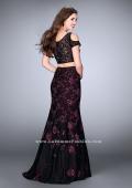 Picture of: Two Piece Cold Shoulder Lace Dress with Beading in Red, Style: 24583, Back Picture