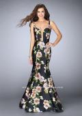 Picture of: Floral Mikado Mermaid Gown with Rectangle Neckline in Print, Style: 24589, Main Picture