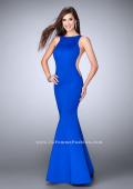 Picture of: Mermaid Neoprene Prom Gown with Sheer Sides in Blue, Style: 24606, Main Picture