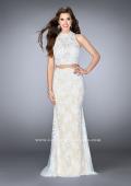 Picture of: Two Piece Lace Prom Dress with Flare Skirt in White, Style: 24615, Main Picture