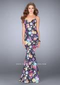Picture of: Open Back Print Neoprene Dress with Train in Print, Style: 24632, Main Picture