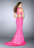 Picture of: High Neck Neoprene Dress with Side Cut Outs in Pink, Style: 24636, Back Picture