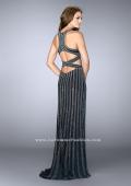 Picture of: Beaded Dress with Cross body Front and Back in Black, Style: 24639, Back Picture