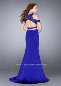 Picture of: Off the Shoulder Two Piece Dress with Open Back in Blue, Style: 24653, Back Picture