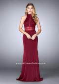Picture of: Jersey Dress with Sheer Beaded Back and Waist in Red, Style: 24654, Detail Picture 1