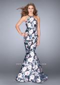 Picture of: Flower Print Mermaid Mikado Dress with Strappy Back in Print, Style: 24673, Detail Picture 1