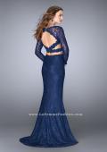 Picture of: Two Piece Lace Dress with Cross Body Top in Blue, Style: 24686, Back Picture