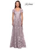 Picture of: Long Lace Evening Dress with Cap Sleeves, Style: 27870, Detail Picture 3