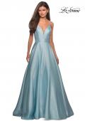 Picture of: Simple A-Line Long Prom Dress with Pockets in Aqua, Style: 27823, Detail Picture 2