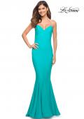 Picture of: Rhinestone Diamond Strap Chic Jersey Dress in Aqua, Style: 30782, Detail Picture 2