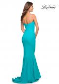 Picture of: Rhinestone Diamond Strap Chic Jersey Dress in Aqua, Style: 30782, Detail Picture 3