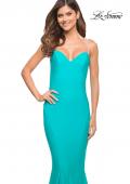 Picture of: Rhinestone Diamond Strap Chic Jersey Dress in Aqua, Style: 30782, Detail Picture 4