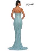Picture of: Gorgeous Corset Style Prom Dress with Rhinestone Fabric in Aqua , Style: 33019, Detail Picture 6