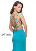 Picture of: Two Piece Jersey Prom Dress with Strappy Back in Aquamarine, Style: 25553, Main Picture