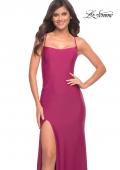 Picture of: Long Prom Dress in Luxurious Jersey with Slit in Purple, Style: 30436, Detail Picture 6