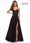 Picture of: Strapless Sweetheart Black And Red Tulle Prom Dress in Black/Burgundy, Style: 27774, Detail Picture 1