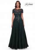 Picture of: Beautiful A-Line Tulle Dress with Beaded Bodice in Black Emerald, Style: 31267, Main Picture