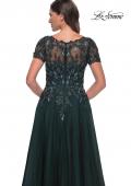 Picture of: Beautiful A-Line Tulle Dress with Beaded Bodice in Black Emerald, Style: 31267, Detail Picture 2