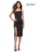 Picture of: Chic One Shoulder Midi Dress with High Slit in Black, Style 30919, Main Picture