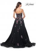 Picture of: A-Line Prom Gown with Multi Color Lace Sequin Applique in Black, Style: 32072, Detail Picture 5