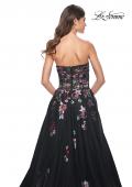 Picture of: A-Line Prom Gown with Multi Color Lace Sequin Applique in Black, Style: 32072, Detail Picture 7
