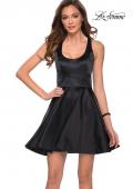 Picture of: Fit and Flare Dress with Scoop Neck and Cut Out Back in Black, Style: 29303, Main Picture