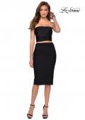Picture of: Two Piece Party Dress with Midi Length Skirt and Tube Top in Black, Style: 29484, Main Picture