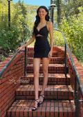 Picture of: Twist Front Sparkle Cutout Mini Dress in Black, Style: 33247, Main Picture