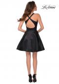 Picture of: Fit and Flare Dress with Scoop Neck and Cut Out Back in Black, Style: 29303, Back Picture