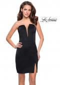 Picture of: Simple Satin Sweetheart Homecoming Dress in Black, Style: 26629, Detail Picture 1