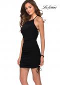 Picture of: Form Fitting Homecoming Dress with Adjustable Length in Black, Style: 29425, Detail Picture 1