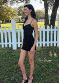 Picture of: Sheer Sparkle Corset Mini Dress in Black, Style: 33234, Detail Picture 1
