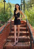 Picture of: Twist Front Sparkle Cutout Mini Dress in Black, Style: 33247, Detail Picture 1