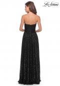 Picture of: Long Sequined Dress with Sweetheart Neckline in Black, Style: 27879, Detail Picture 2