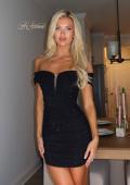Picture of: Strapless Ruched Mini Dress in Black, Style 33250, Detail Picture 5