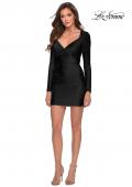 Picture of: Long Sleeve Party Dress with Cut Out Open Back in Black, Style: 29392, Detail Picture 6