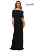 Picture of: Off the Shoulder Jersey Gown with Column Skirt in Black, Style: 28209, Main Picture