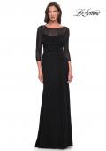 Picture of: Chic Black Evening Dress with Illusion Neckline and Sleeves in Black, Style: 30230, Main Picture