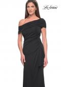 Picture of: Jersey Evening Gown with Asymmetrical Neckline in Black, Style: 31459, Detail Picture 8