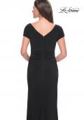 Picture of: Long Jersey Evening Dress with Rhinestone Details in Black, Style: 31773, Detail Picture 9