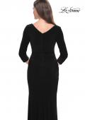 Picture of: Long Evening Dress with Wrap Style Neckline in Black, Style: 31020, Detail Picture 10